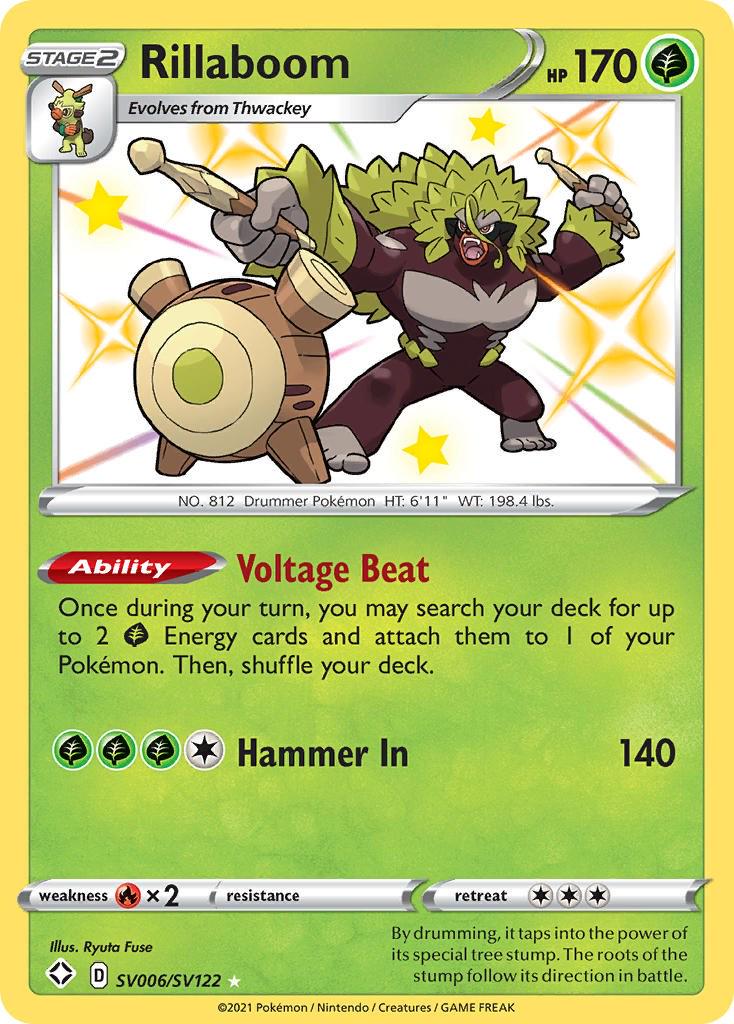 Shining Fates Rillaboom Pokémon card
